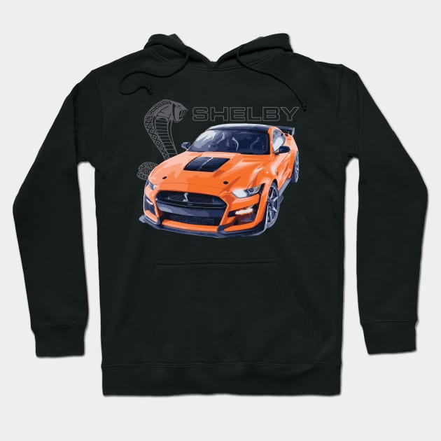 twister orange gt500 shelby cobra mustang Hoodie by cowtown_cowboy